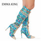 Knee Deep Sexy Pointed Toe Bejeweled Floral Satin Boots - Forever Growth 