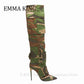 Camouflage Knee High Boots - Forever Growth 