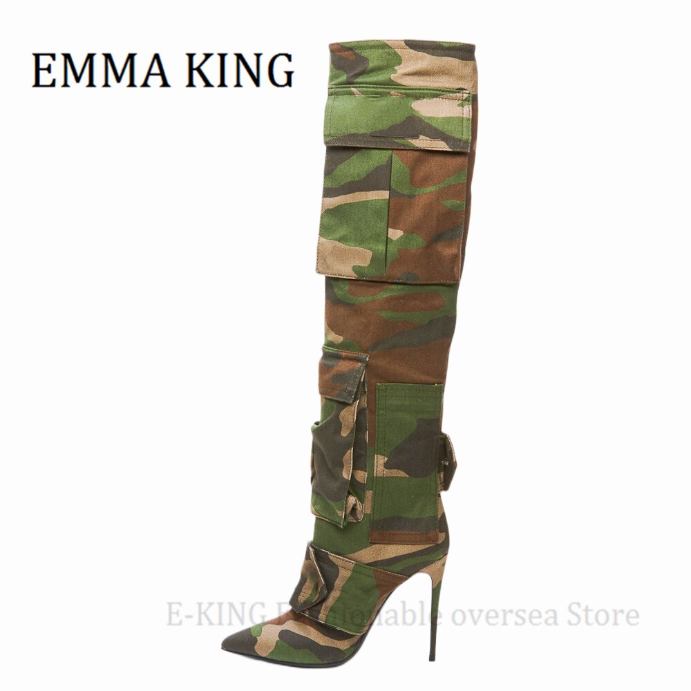 Camouflage Knee High Boots - Forever Growth 