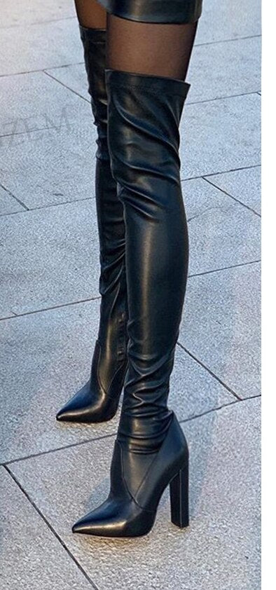 Thigh High Stretchy Over Knee Boots - Forever Growth 