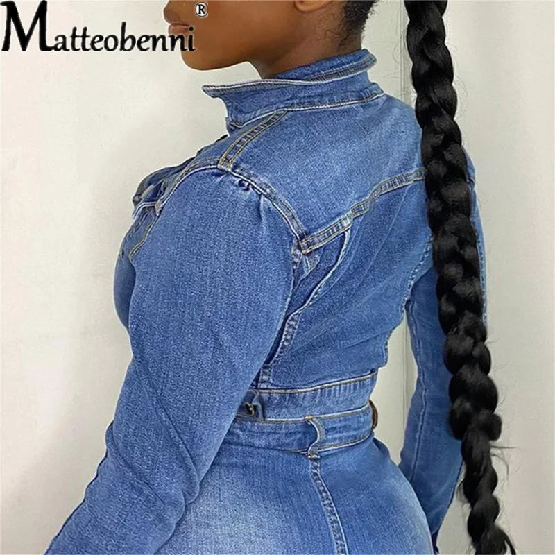 Denim Short Slim Stretch Jackets