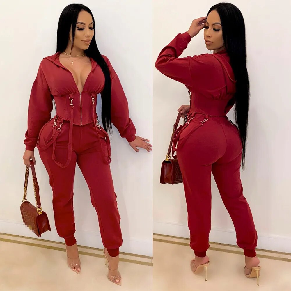 Trendy Long Sleeve 2pc Tracksuits - Forever Growth 