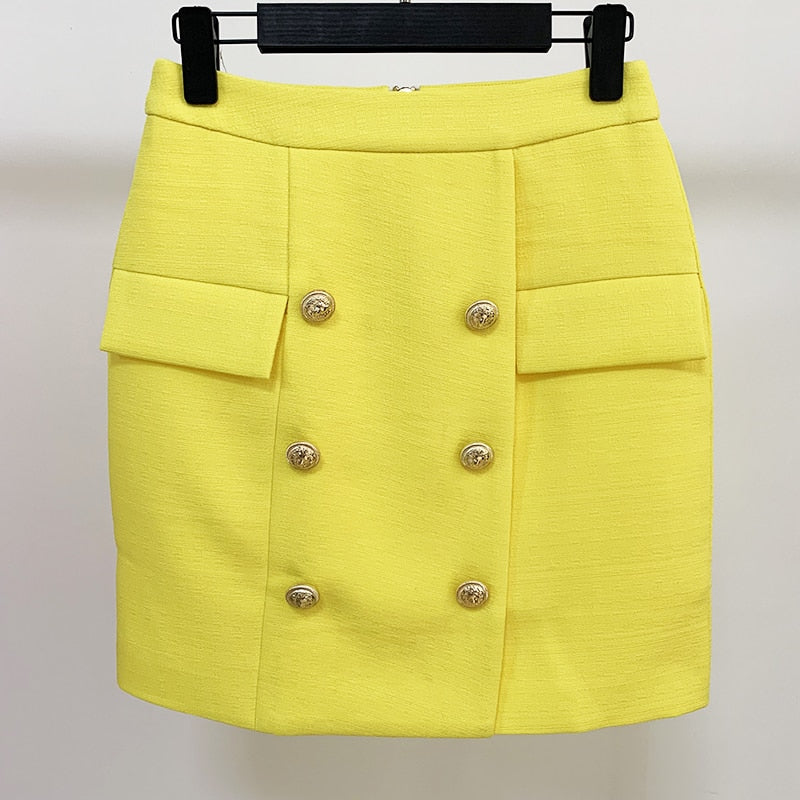 Newest Lion Buttons Mini Skirt - Forever Growth 