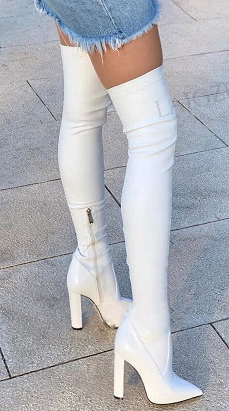 Thigh High Stretchy Over Knee Boots - Forever Growth 