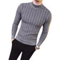 Socialite High Collar Striped Sweater - Forever Growth 