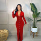 2022 Fall Winter Women Velvet Button Up High Slit Maxi Midi Bodycon Dress Sexy Club Party Long Sleeve Long Dresses Vestidos - Forever Growth 