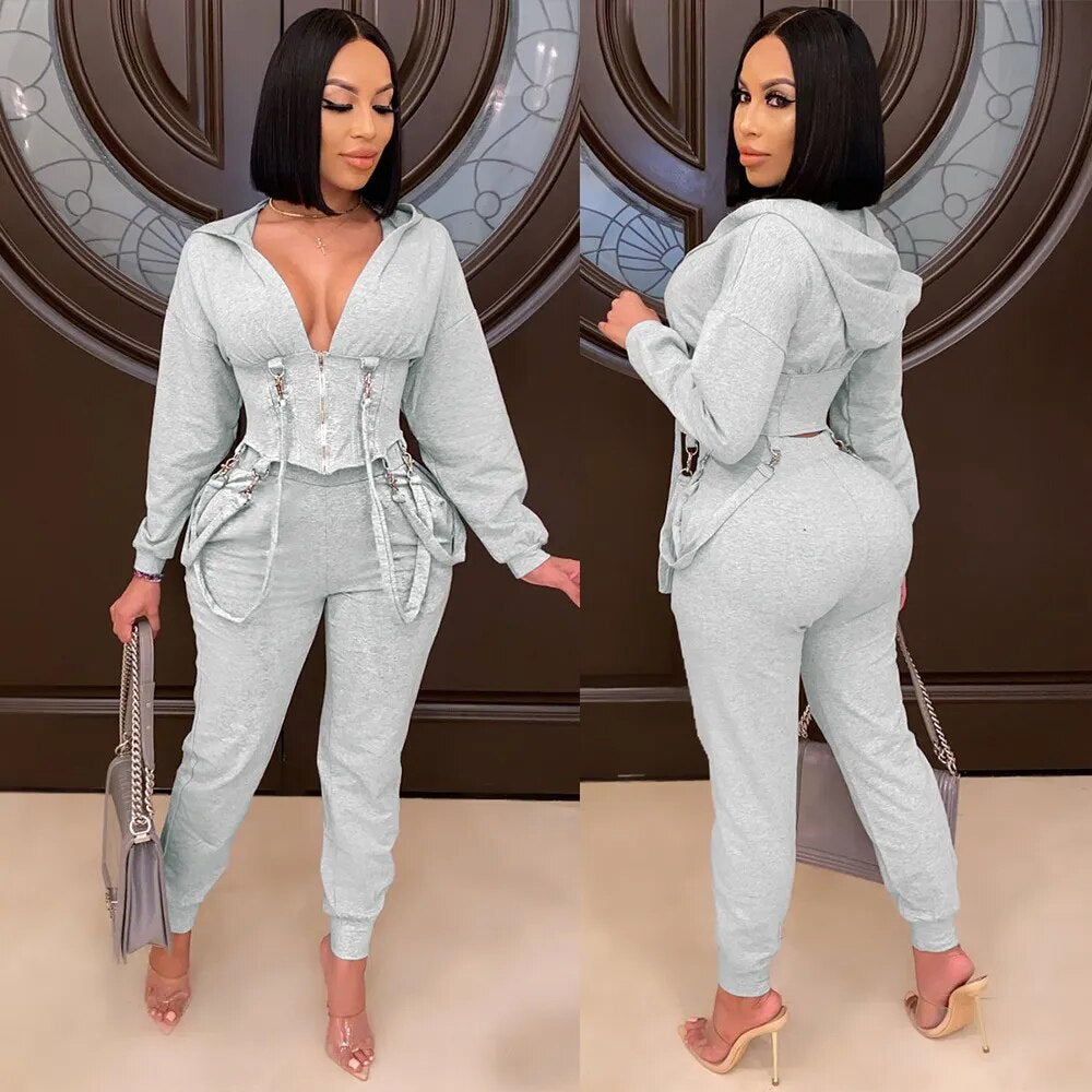 Trendy Long Sleeve 2pc Tracksuits - Forever Growth 
