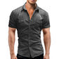 Thin Short Sleeve Soft Cotton Slim Denim Shirt - Forever Growth 