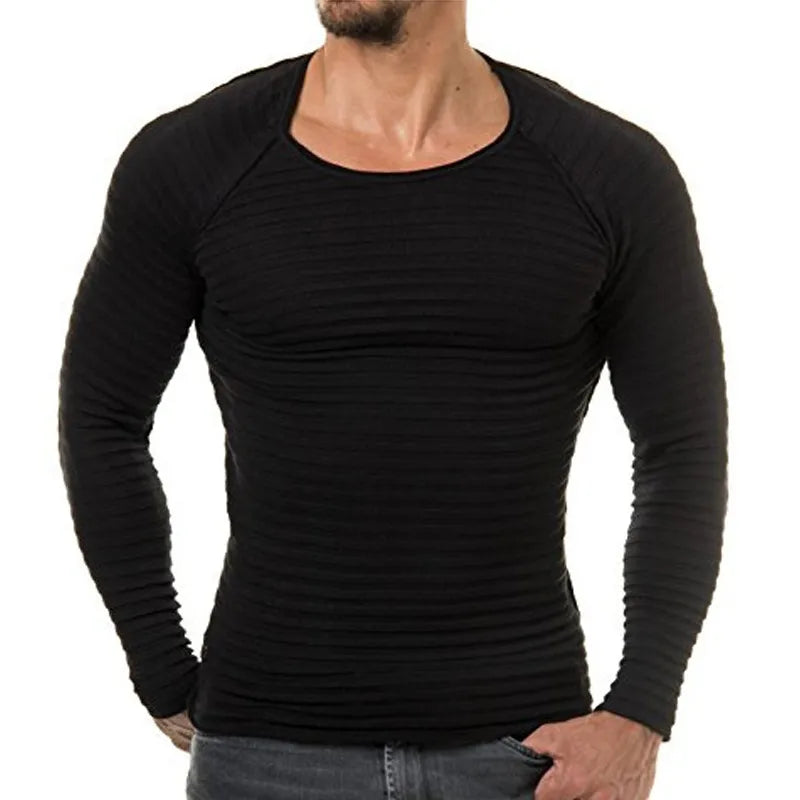 New Knitted Long Sleeve Striped Sweaters - Forever Growth 