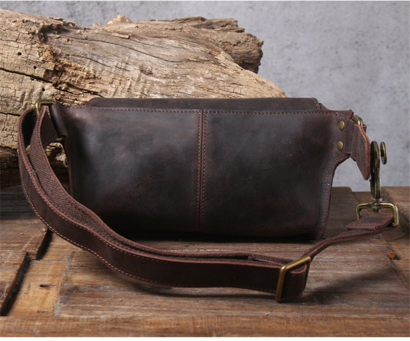 Way Back When Retro Genuine Leather Chest Bag - Forever Growth 