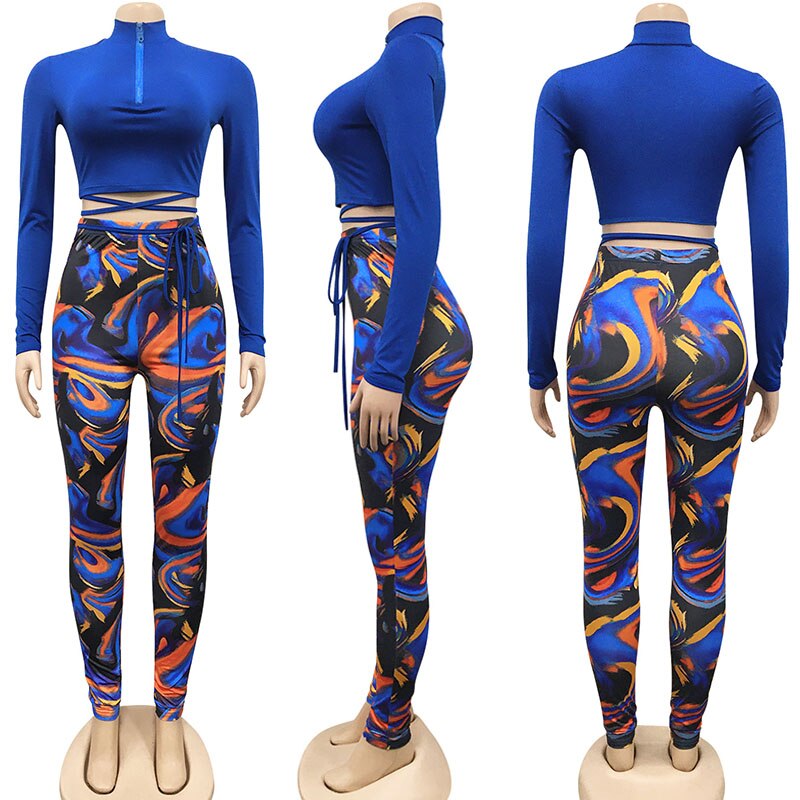 Sexy Bodycon Crop Top+ Leggings Set - Forever Growth 
