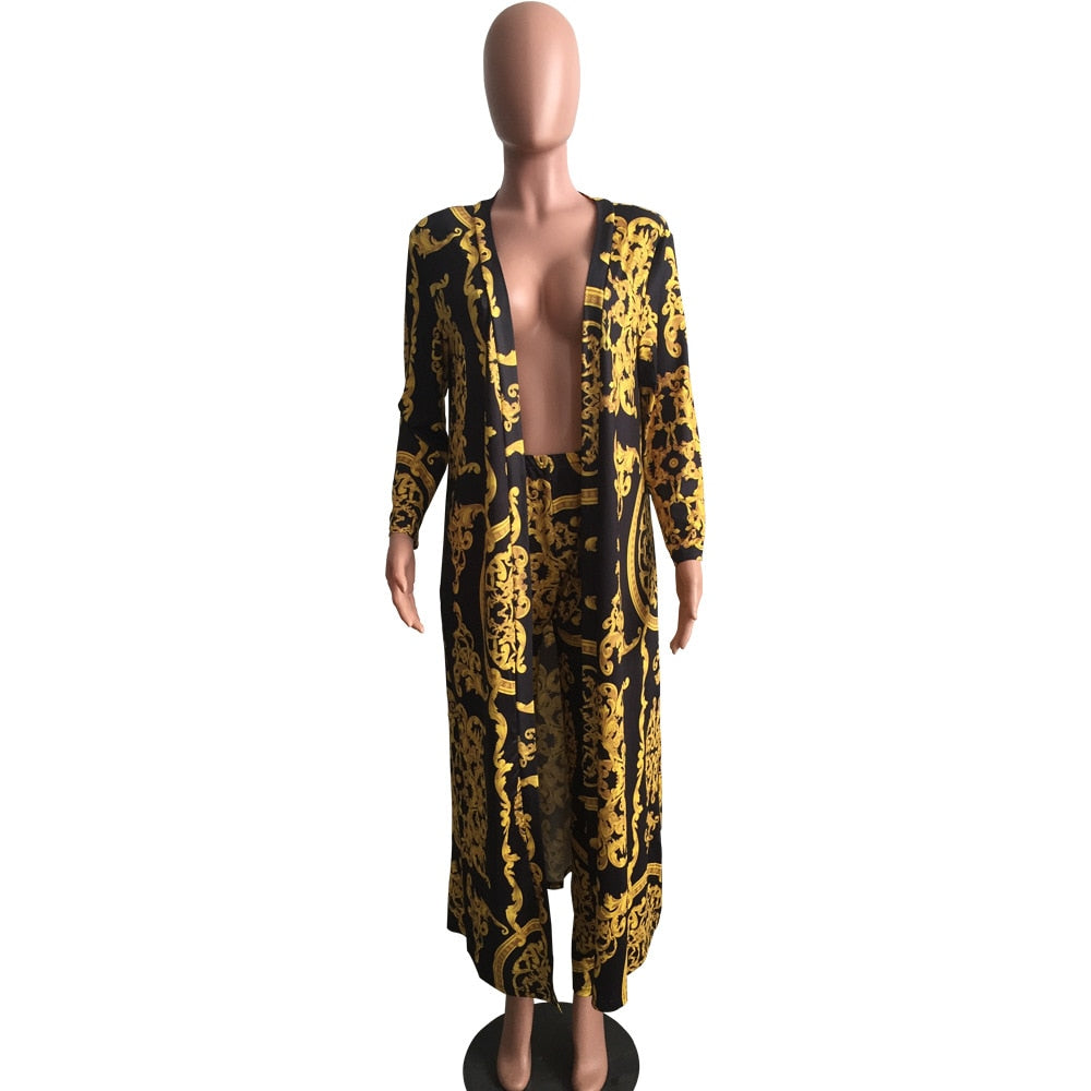 New African Print Dashiki  Coat+ Leggings 2pc Set - Forever Growth 