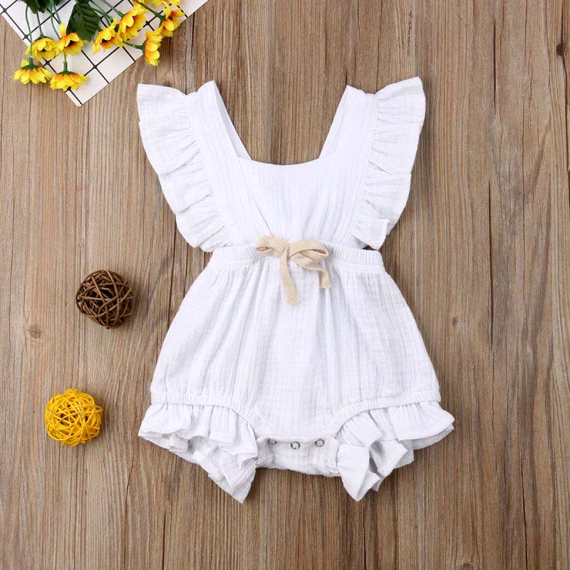 6 Cute Baby Girl Ruffle Rompers - Forever Growth 