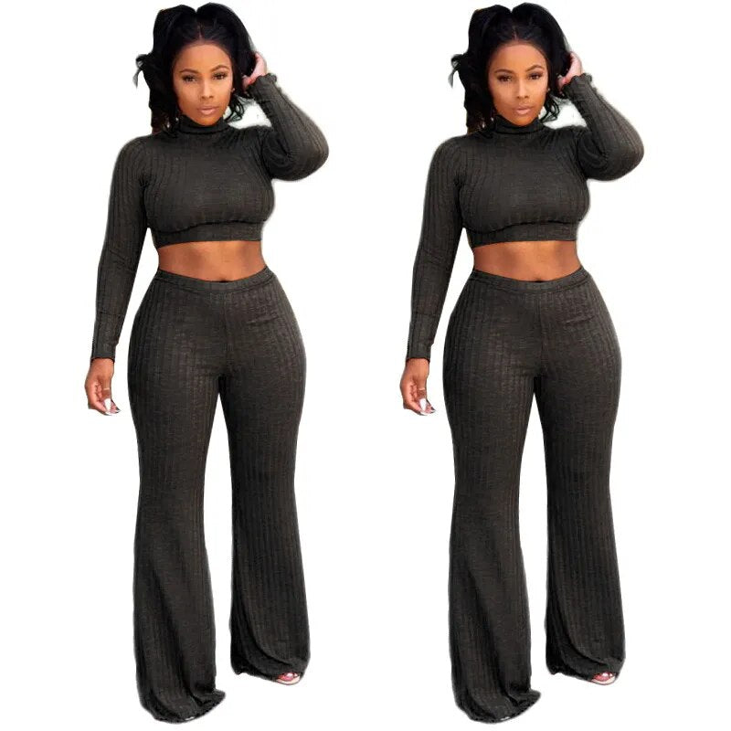 Cute Crop Top+ Pants Set - Forever Growth 