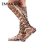 Roman Style Flat Open Toe Cutout Gladiator Sandals - Forever Growth 