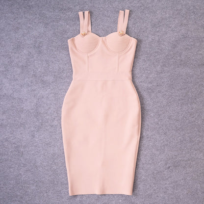 Sexy V- Neck Backless Bodycon Bandage Dress - Forever Growth 
