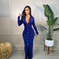 2022 Fall Winter Women Velvet Button Up High Slit Maxi Midi Bodycon Dress Sexy Club Party Long Sleeve Long Dresses Vestidos - Forever Growth 