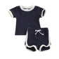 Newborn Ribbed Casual Short Sleeve Shirt+ Tie Up Shorts - Forever Growth 