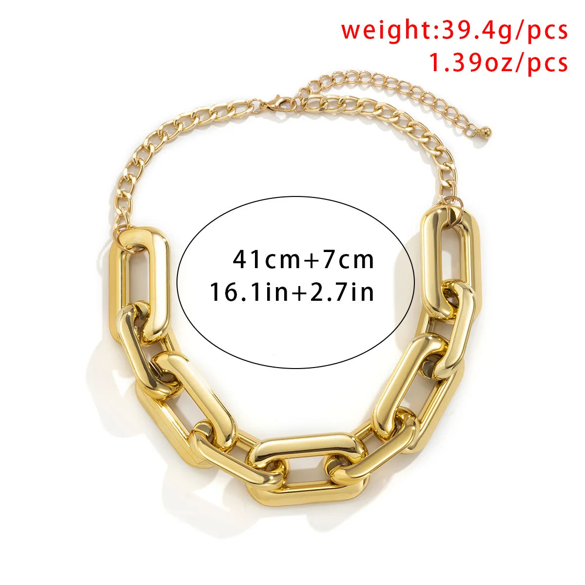 Simple Punk Style Square Thick Necklace - Forever Growth 
