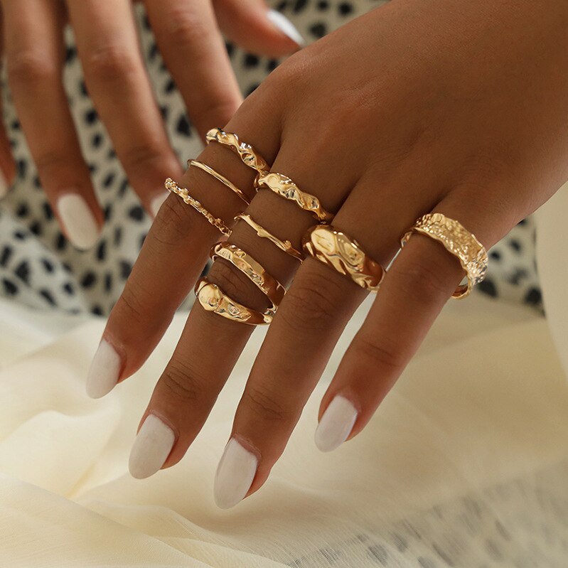 7pcs/Set Fashion Star Moon Knuckle Finger Rings Set - Forever Growth 