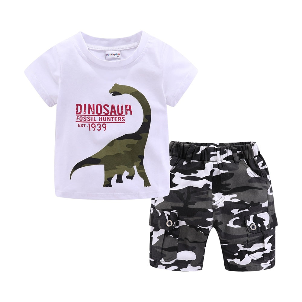 Mudkingdom Dinosaur Boys Outfit Sets - Forever Growth 