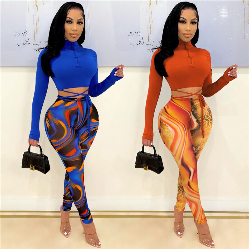 Sexy Bodycon Crop Top+ Leggings Set - Forever Growth 