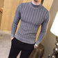 Socialite High Collar Striped Sweater - Forever Growth 