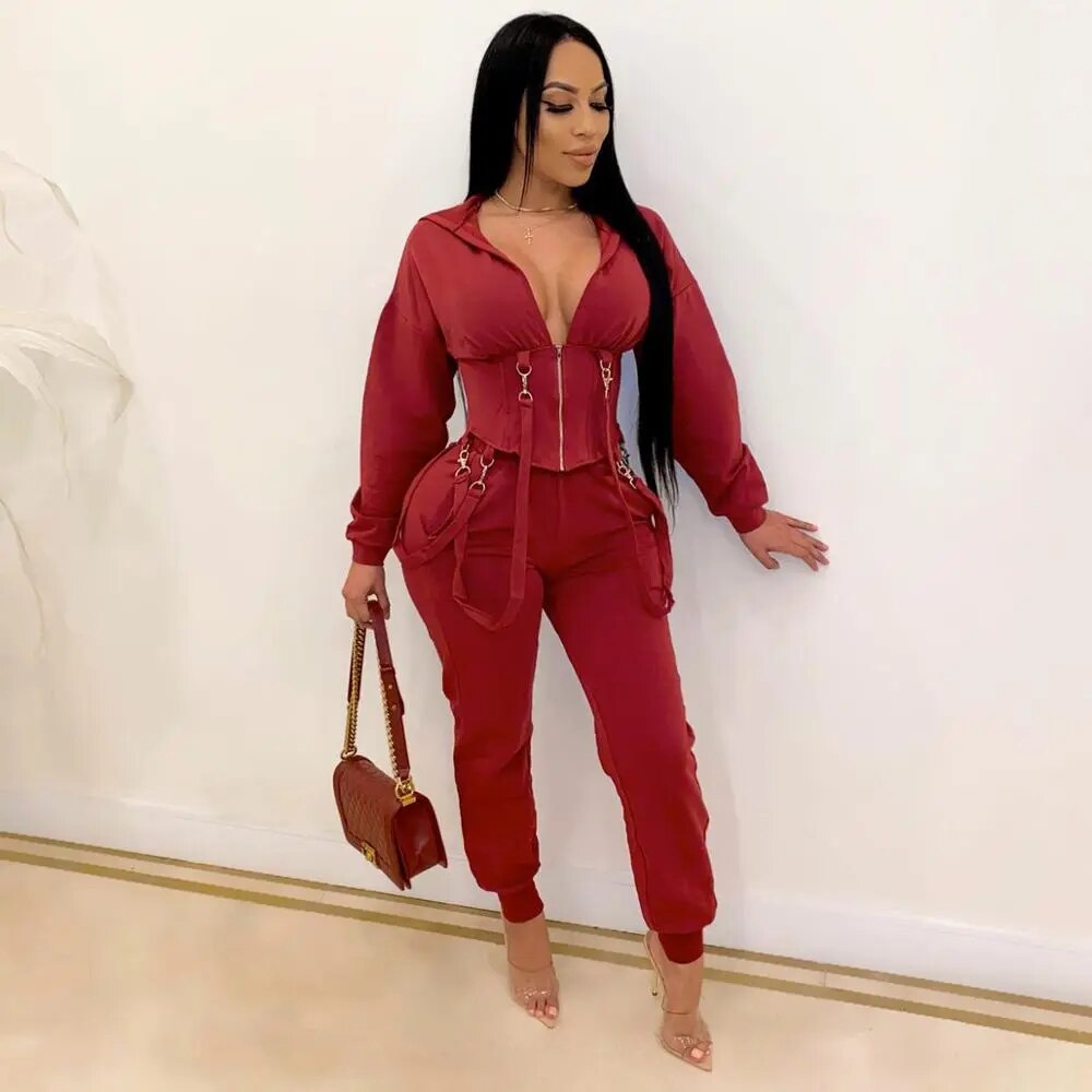 Trendy Long Sleeve 2pc Tracksuits - Forever Growth 