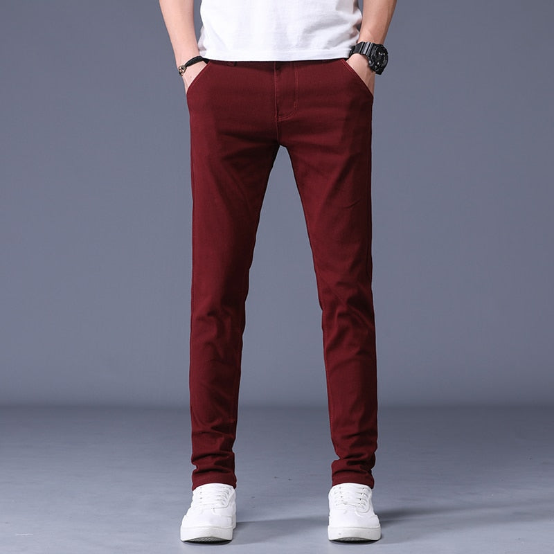 Classic Khaki Casual Slim Fit Pants - Forever Growth 