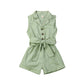 1-6T Kids Sleeveless Bow-tie Waist Rompers - Forever Growth 