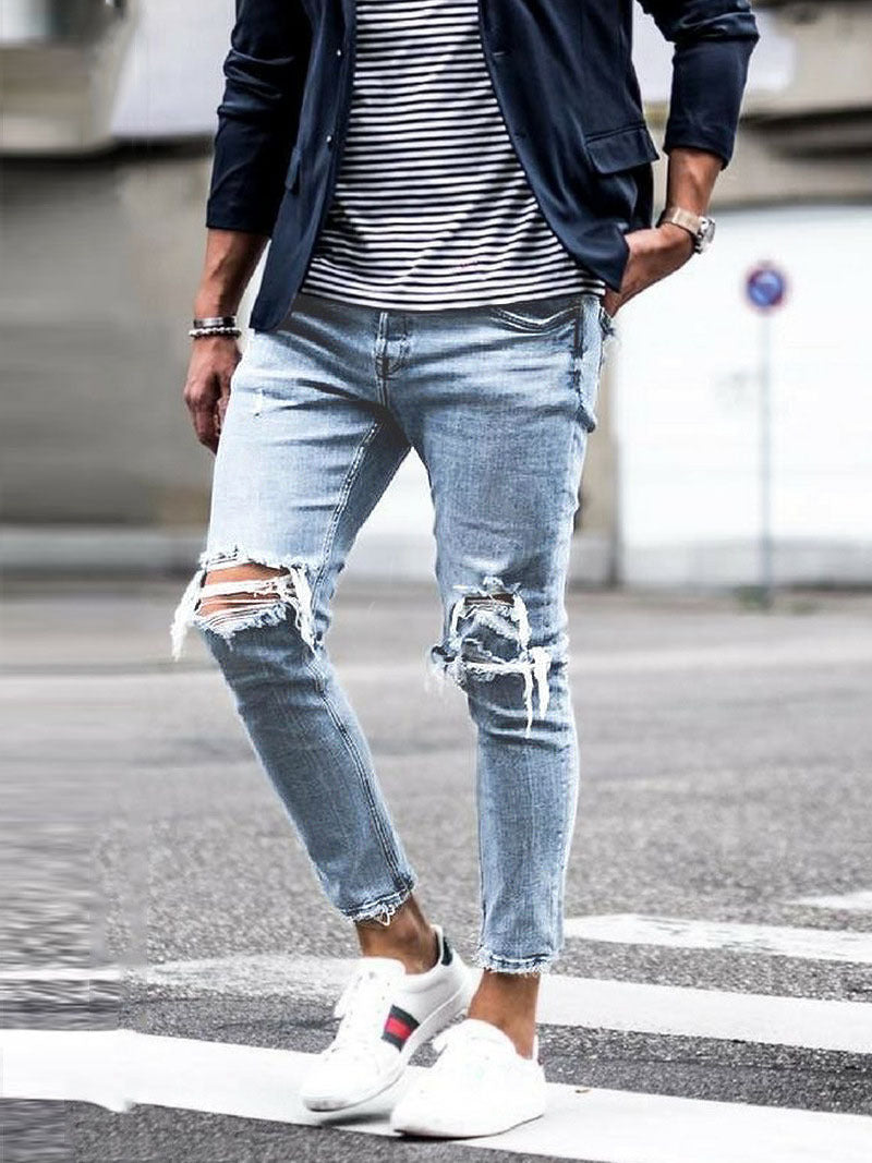 Ripped Stretch Skinny Jeans - Forever Growth 