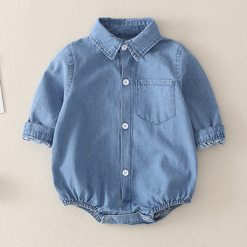 Stylish Baby Denim Romper - Forever Growth 