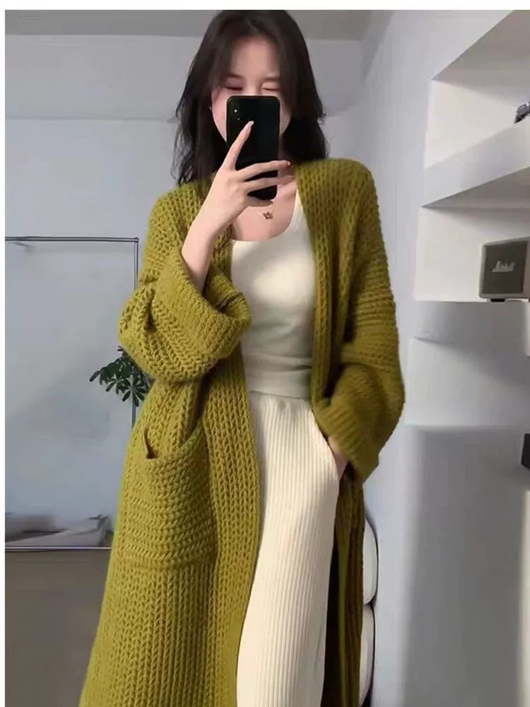 Solid Color Knitted Cardigan - Forever Growth 