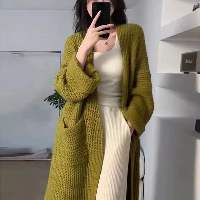 Solid Color Knitted Cardigan - Forever Growth 