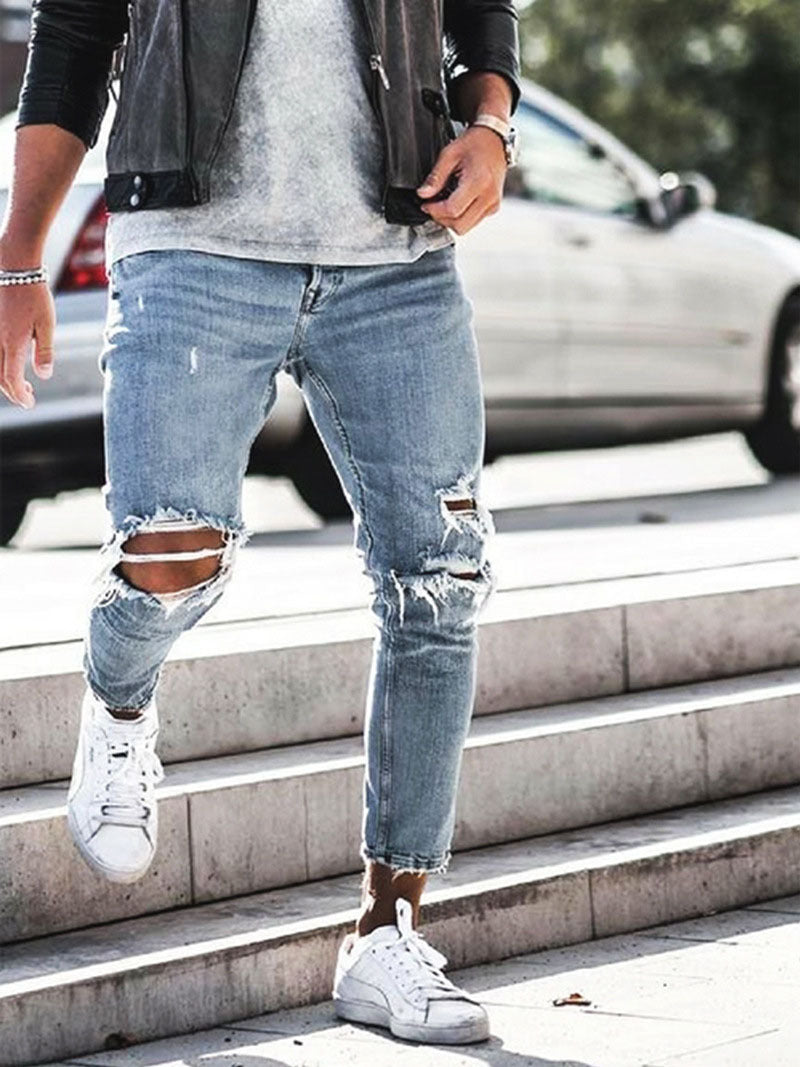 Ripped Stretch Skinny Jeans - Forever Growth 