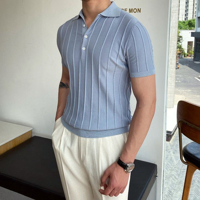 Solid Color Thin Short-Sleeved Shirt - Forever Growth 