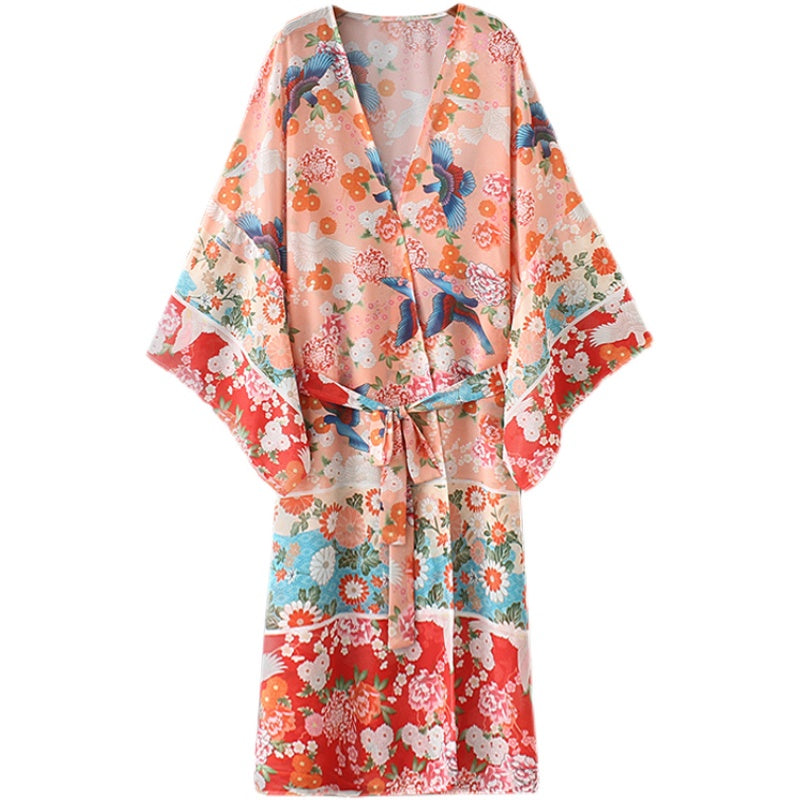 Long-Sleeved Thin Beach Mid-Length Cardigan - Forever Growth 