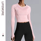 Tight Midriff-Baring Long Sleeve Quick Drying Top - Forever Growth 