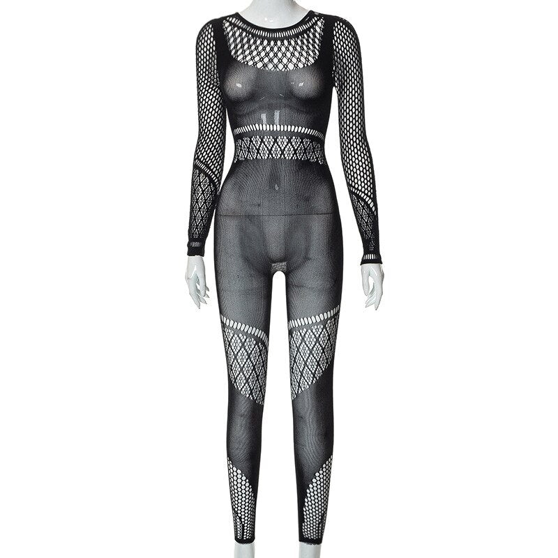 Black See Through Me Jumpsuits - Forever Growth 