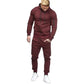 Mens Autum Winter Sport Hoodied Trends Solid Fitness Zipper Hoodies Sweatpants Male Slim Casual Fashion Tracksuits 2022 New - Forever Growth 