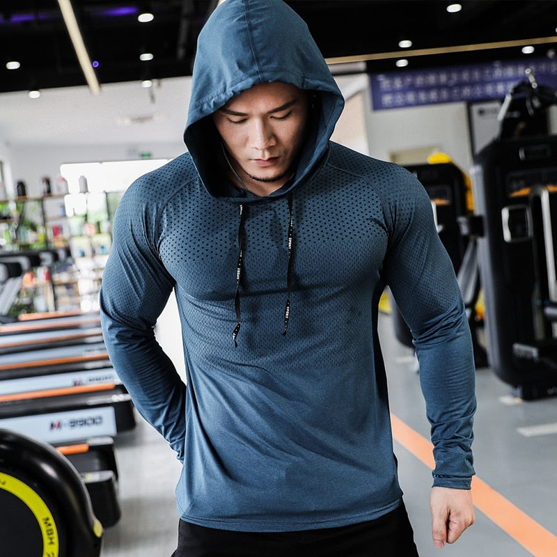Let's Work Out Fitness Hooded Athletic Sweatshirt Top - Forever Growth 