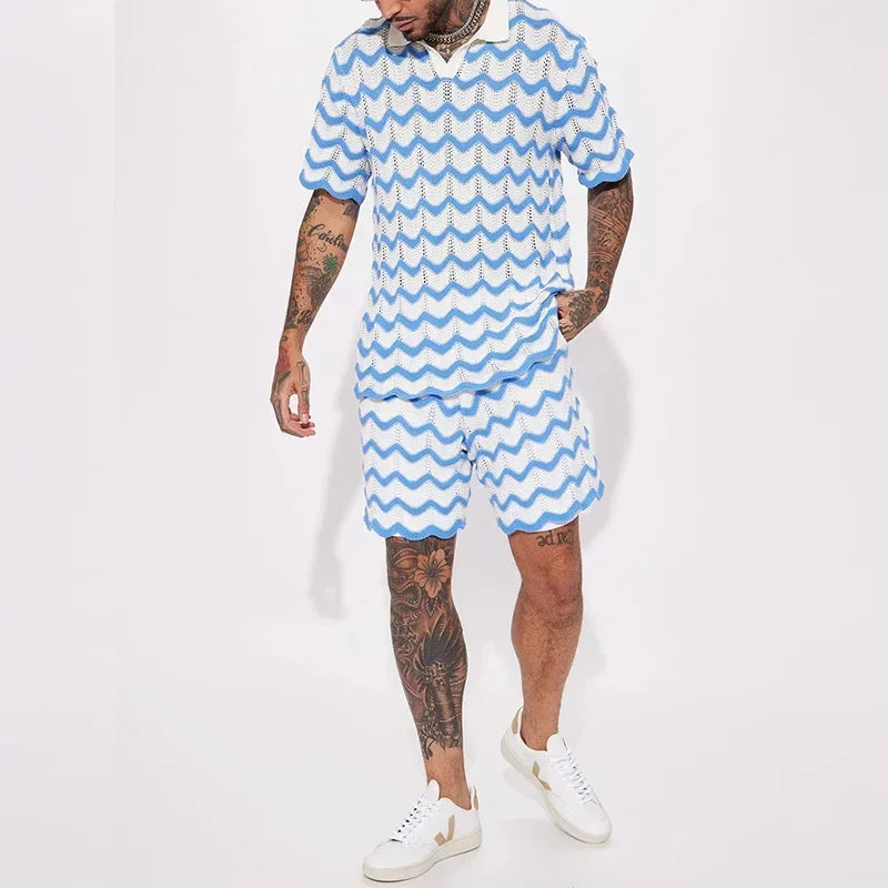 New Knit Shirts+ Shorts Leisure Set - Forever Growth 