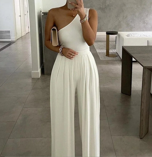 Single Shoulder Asymmetrical Jumpsuits - Forever Growth 