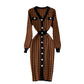 Autumn Elegant V-Neck Knitted Stretch Dress - Forever Growth 