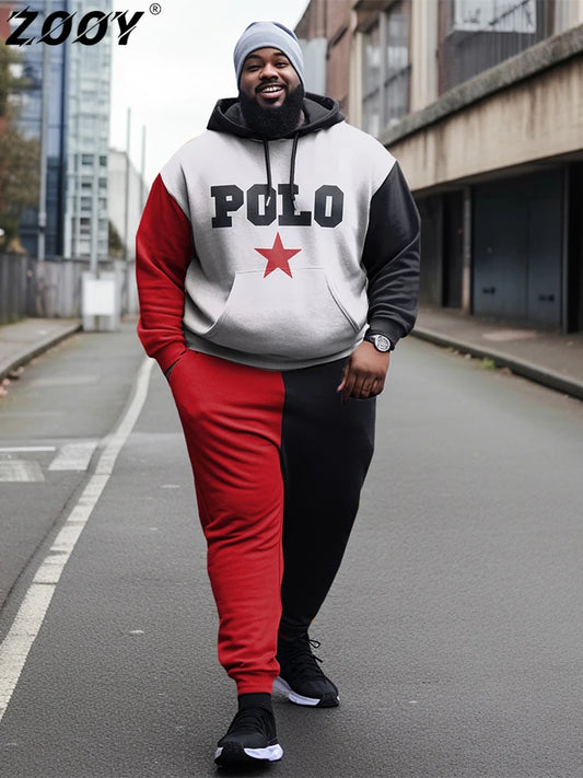 Plus Size Casual Simple Jogger Hoodie+ Sweatpants Sets - Forever Growth 