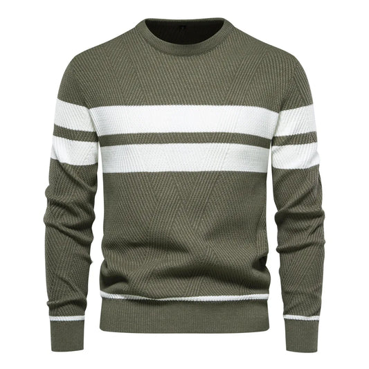 Casual Stripe Knitted Sweater Pullover - Forever Growth 