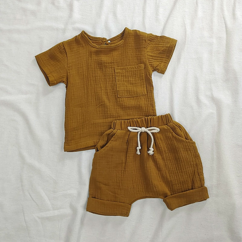 Cotton Baby Casual Tops+Shorts Set - Forever Growth 