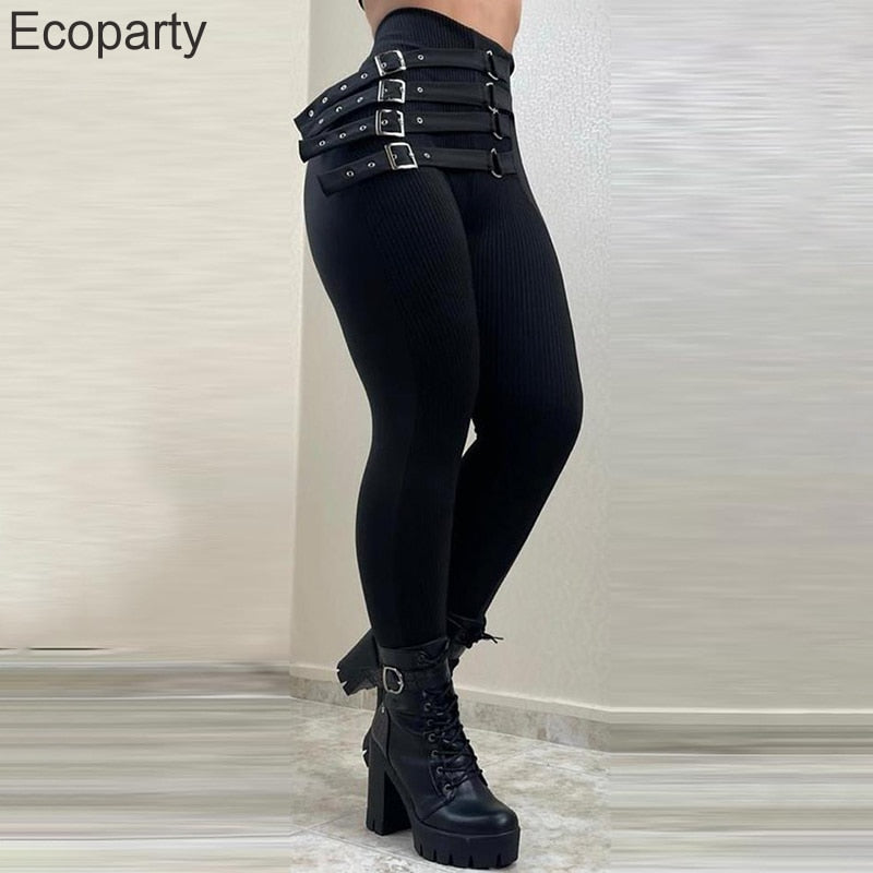 Gothic Black New High Waist Pencil Pants - Forever Growth 