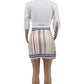 Elegant Shirt+ Draped A-line Paisley Stripe Skirt Set - Forever Growth 