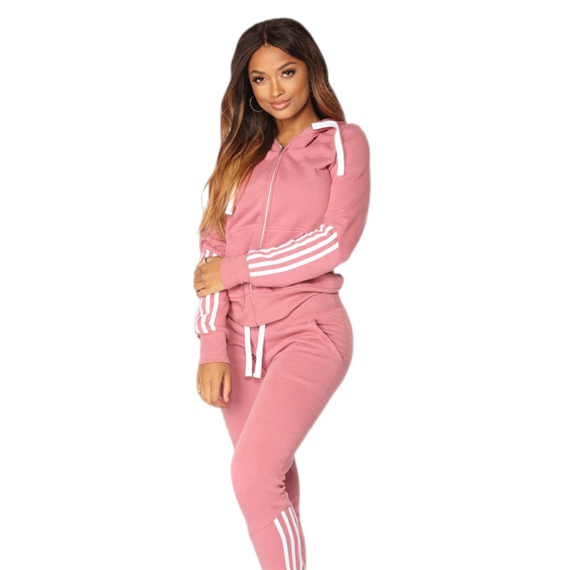 Casual Two-piece Zipper Tracksuit - Forever Growth 